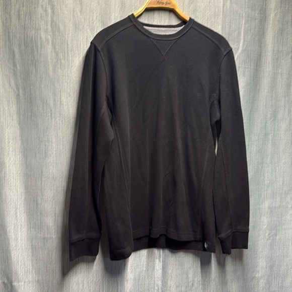 Eddie Bauer Black Long Sleeve waffle fabric size medium - Picture 4 of 6